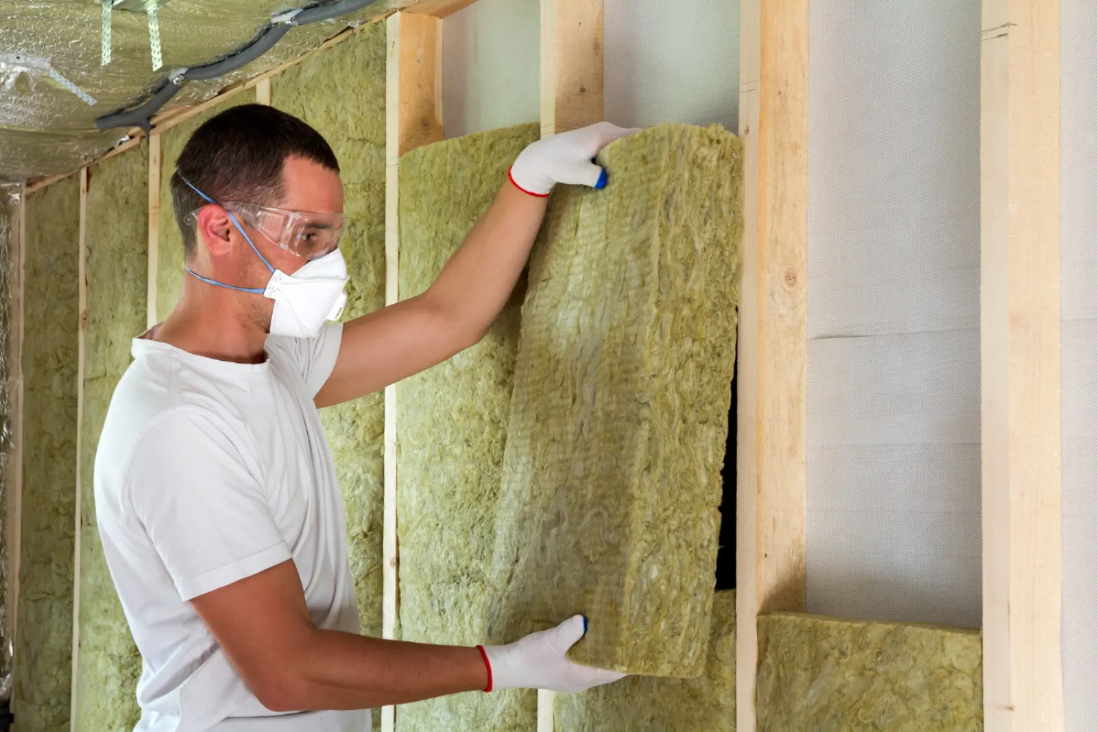 Insulation installation by DCR Construction Group, general contractor in New Jersey