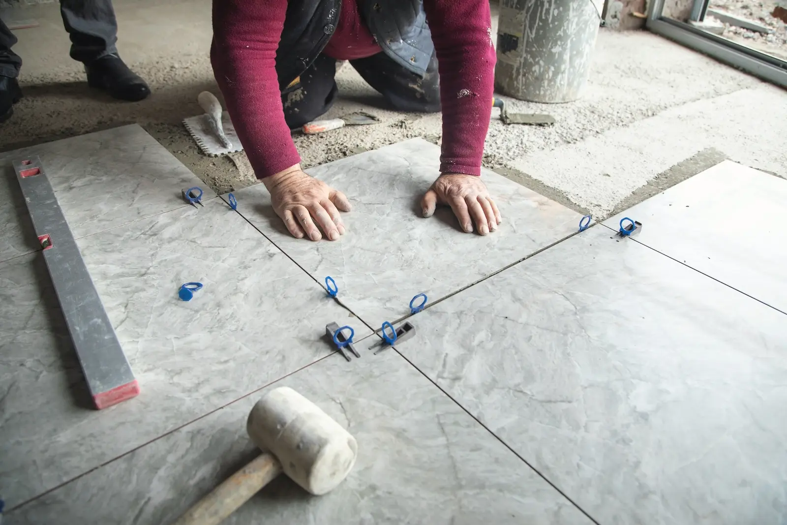 Tile flooring installation by DCR Construction Group, general contractor in Hoboken, NJ